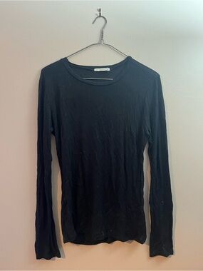 Active Basic Black Long Sleeve Crew Neck Top